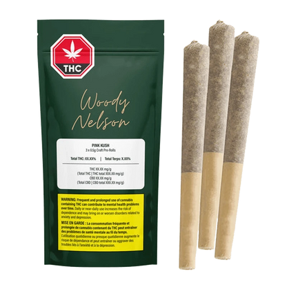 Woody Nelson 1.5 g Pink Kush PR 3 x 0.5 g Pre-Rolls