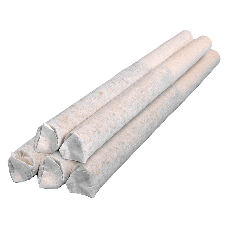 Angled close-up of five white paper-wrapped joints arranged in a neat row, labeled Watermelon Mojo ZKTLZ PR 5 x 0.3 g.