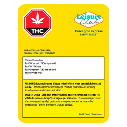 Leisure Club 5 Caps Pineapple Express Tablets Oils & Caps