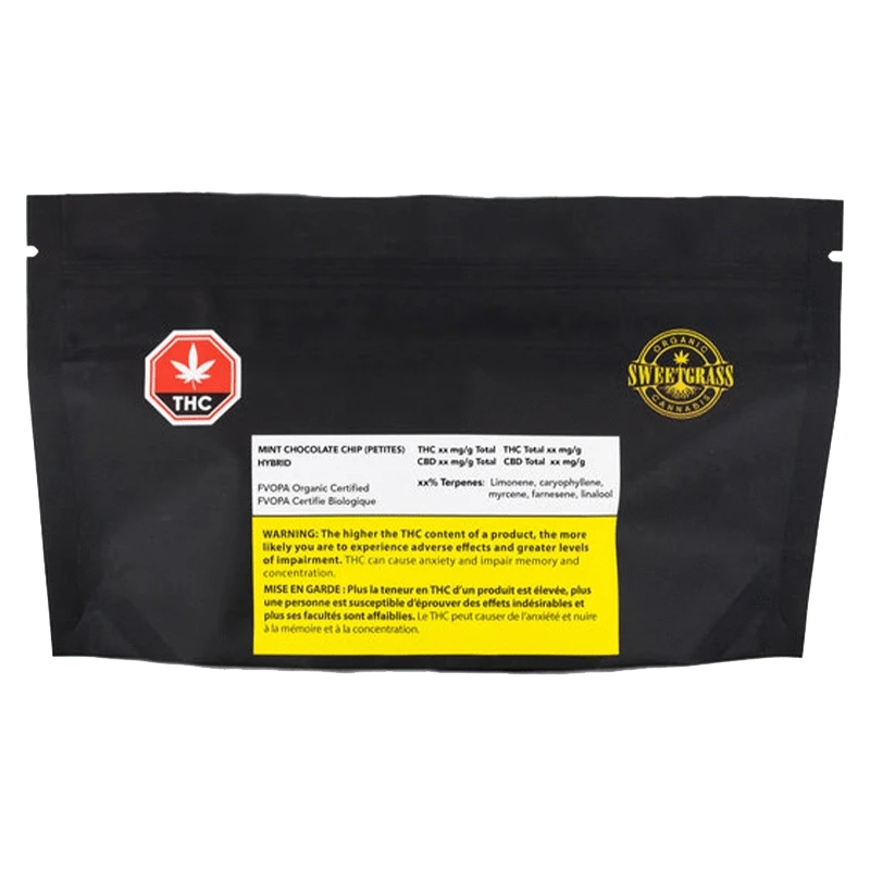 Sweetgrass Cannabis 14 g Organic Mint Chocolate Chip Petites Flower