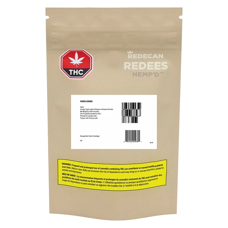 Redecan 8 g Purple Churro Redees Hemp'd PR 20 x 0.4 g Pre-Rolls