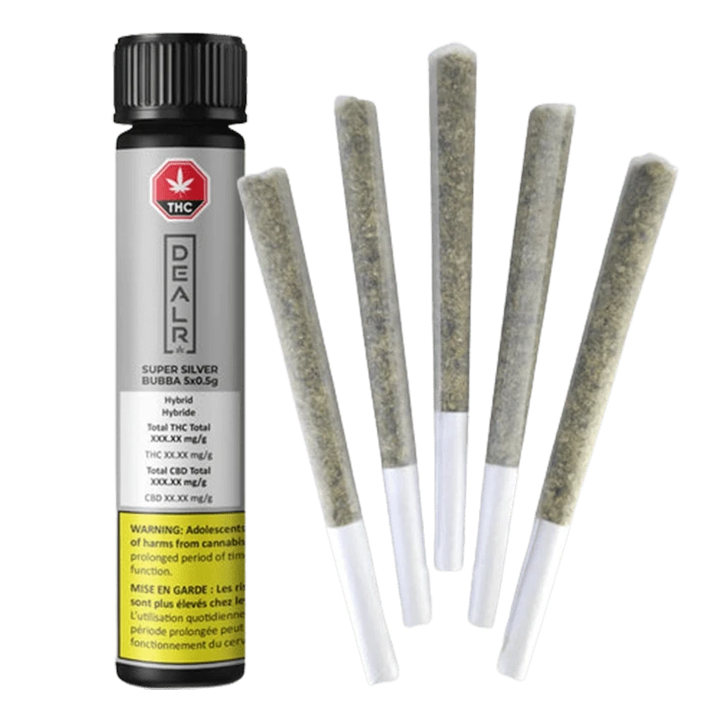 DEALR 2.5 g Super Silver Bubba PR 5 x 0.5 g Pre-Rolls
