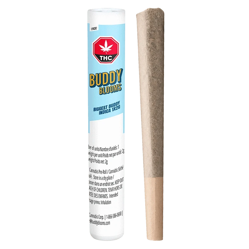 Buddy Blooms 2 g Biggest Buddy Indica PR 1 x 2 g Pre-Rolls