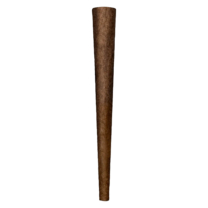 Centered front view of a single brown Grapes and Cream Blunt PR 1 x 2 g cone against a plain background.
