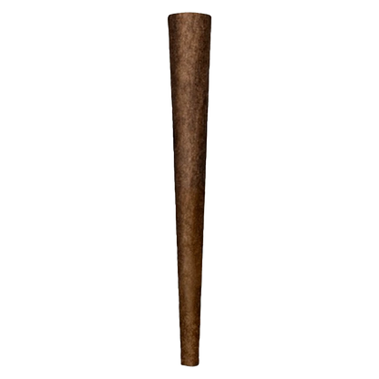 Centered front view of a single brown Grapes and Cream Blunt PR 1 x 2 g cone against a plain background.