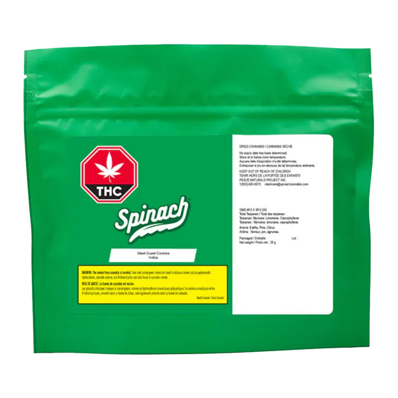 Spinach 28 g West Coast Cookies Flower
