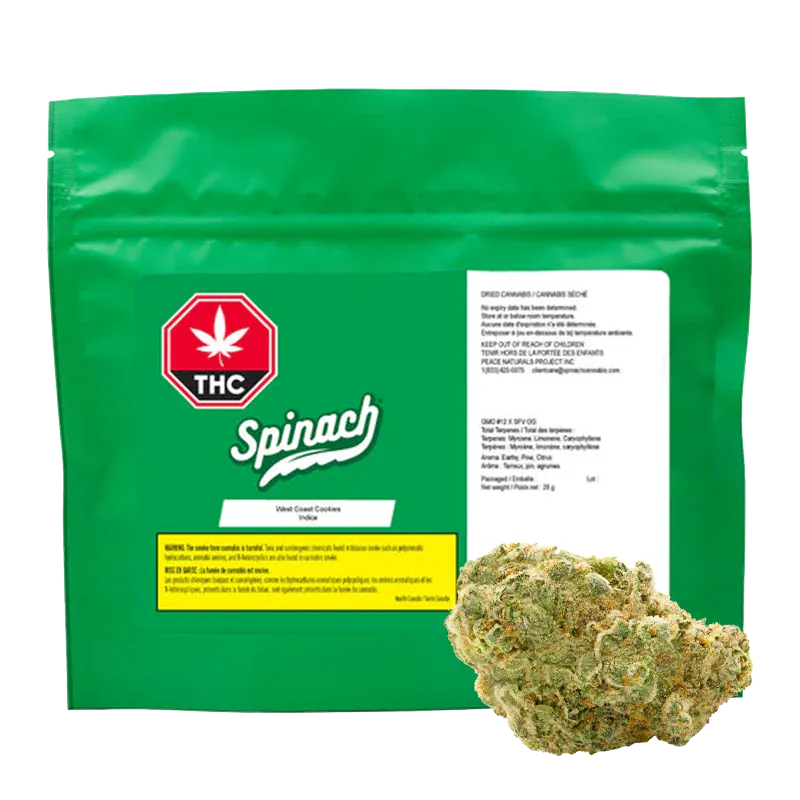 Spinach 28 g West Coast Cookies Flower