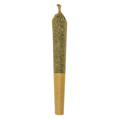 Straight-on view of a pre-rolled joint labeled Granddaddy Purple Skunk PR 7 x 0.5 g, shown upright on a white background.