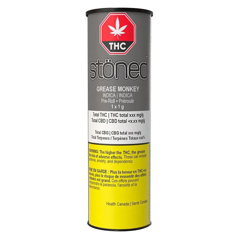 Stoned 1 g Grease Monkey PR 1 x 1 g Pre-Rolls