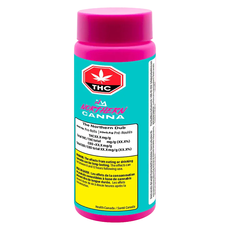 Front view of the teal-and-pink container showing label details, featuring The Collective PR 20 x 0.5 g centered against a white background