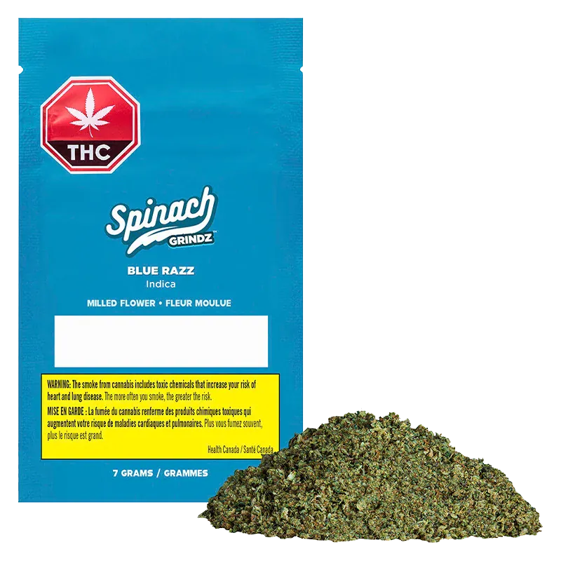 Spinach 7 g Grindz - Blue Razz Flower