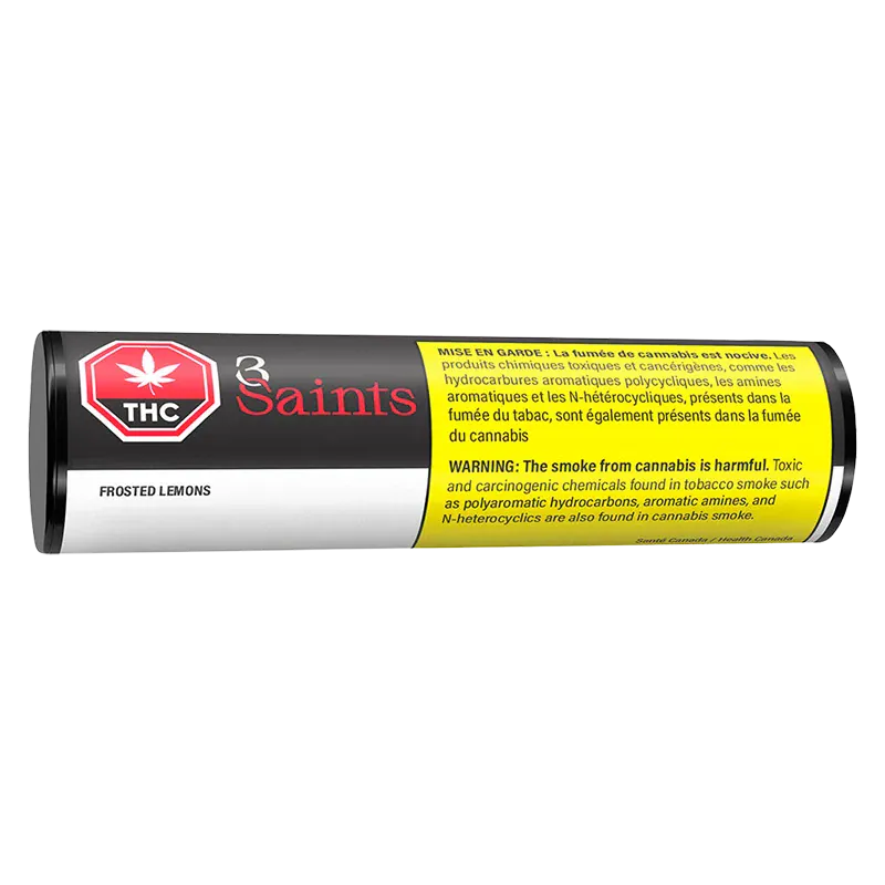 3Saints 2 g Frosted Lemons PR 4 x 0.5 g Pre-Rolls