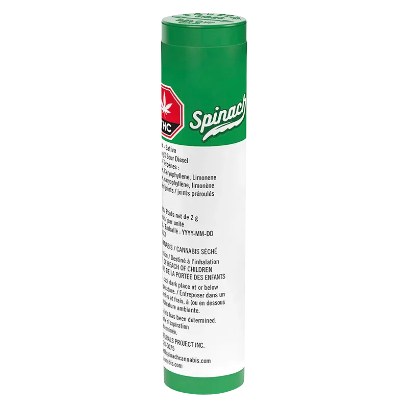 Spinach 2 g Sour Chem PR 2 x 1 g Pre-Rolls