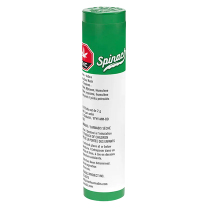 Tall front view of the green-and-white tube labeled GMO Cookies PR 2 x 1 g standing upright against a white background