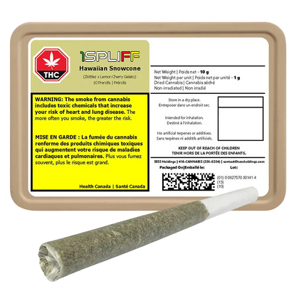 1Spliff 10 g Hawaiian Snowcone PR 10 x 1 g Pre-Rolls