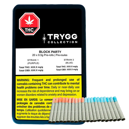 Trygg 10 g Block Party PR 20 x 0.5 g Pre-Rolls