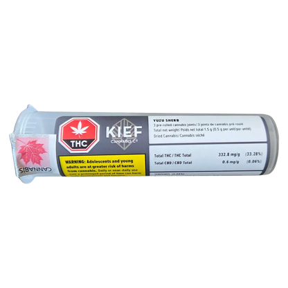 Kief Cannabis 1.5 g Yuzu Sherb PR 3 x 0.5 g Pre-Rolls