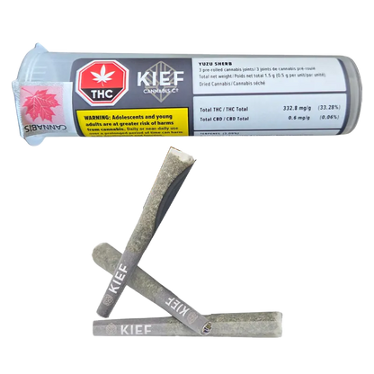 Kief Cannabis 1.5 g Yuzu Sherb PR 3 x 0.5 g Pre-Rolls