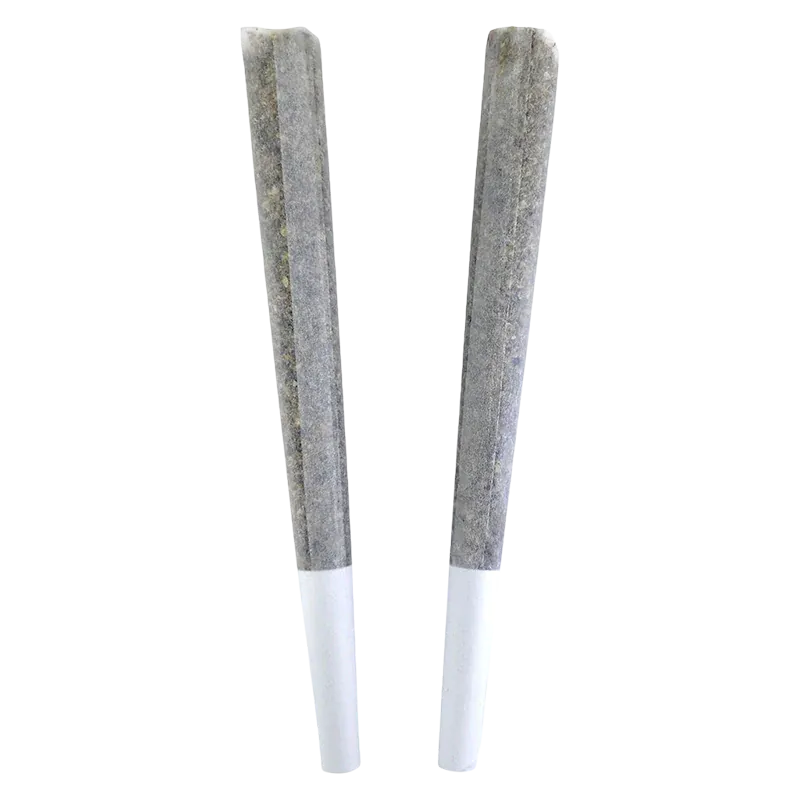Top-down view of two slim grey rolls with white tips labeled Tiger Balm PR 2 x 1 g against a plain white background