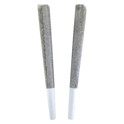 Top-down view of two slim grey rolls with white tips labeled Tiger Balm PR 2 x 1 g against a plain white background