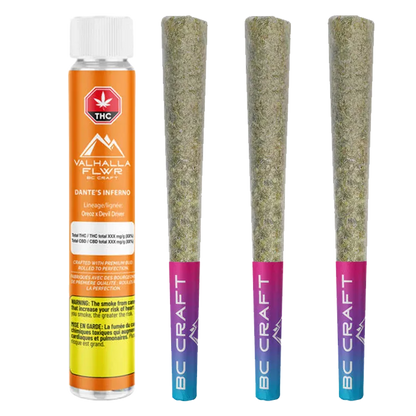 Valhalla 1.5 g Dante's Inferno Pre-Rolls 3 x 0.5 g Pre-Rolls