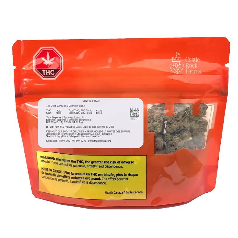Castle Rock Farms 14 g Vanilla Cream Flower