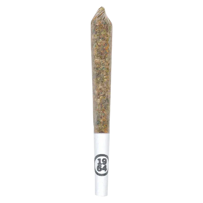 Straight-on view of a single pre-rolled joint labeled "Lemon Diesel PR 1 x 1 g" against a plain white background.