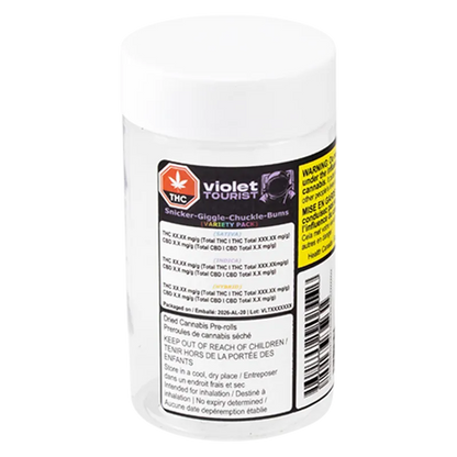 Violet Tourist 15 g Snicker-Giggle-Chuckle-Bums Variety Pack PR 15 x 1 g Pre-Rolls