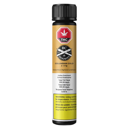 BC Doobies 2 g Columbian Gold PR 2 x 1 g Pre-Rolls