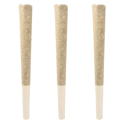 Three upright, evenly spaced Ghost Banner PR 3 x 0.5 g cones photographed front-on against a white background.