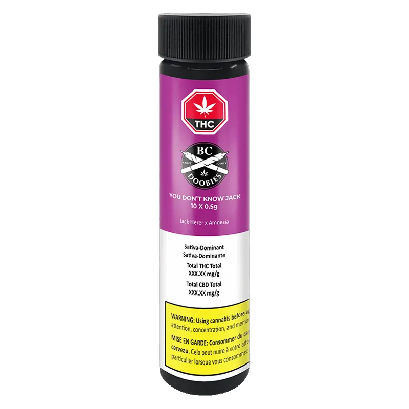 BC Doobies 5 g You Don't Know Jack PR 10 x 0.5 g Pre-Rolls