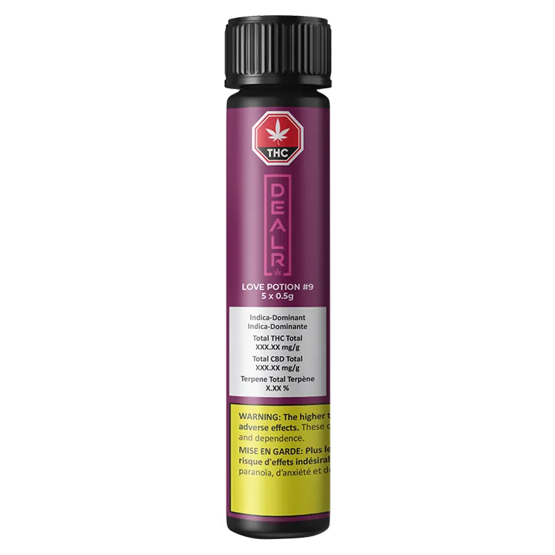 DEALR 2.5 g Love Potion #9 PR 5 x 0.5 g Pre-Rolls