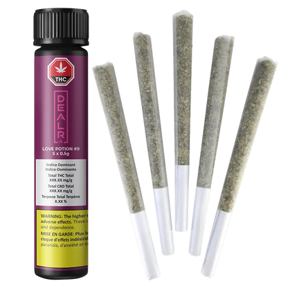 DEALR 2.5 g Love Potion #9 PR 5 x 0.5 g Pre-Rolls