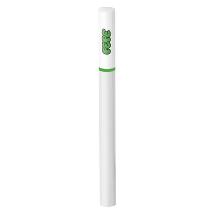 Centered front view of a slim white stick with a green band and logo, labeled Lemonatti Slim PR 10 x 0.35 g.