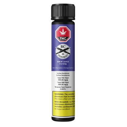 Center-aligned front view of a tall purple-and-white Roll-X tube with a black cap, product label and yellow warning panel visible.