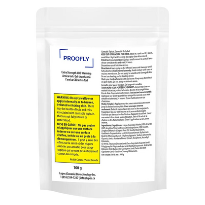 Proofly 100 g Extra Strength CBD Warming Arnica Gel Topicals