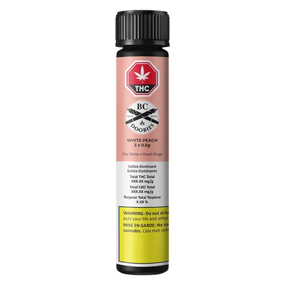 BC Doobies 1.5 g White Peach PR 3 x 0.5 g Pre-Rolls