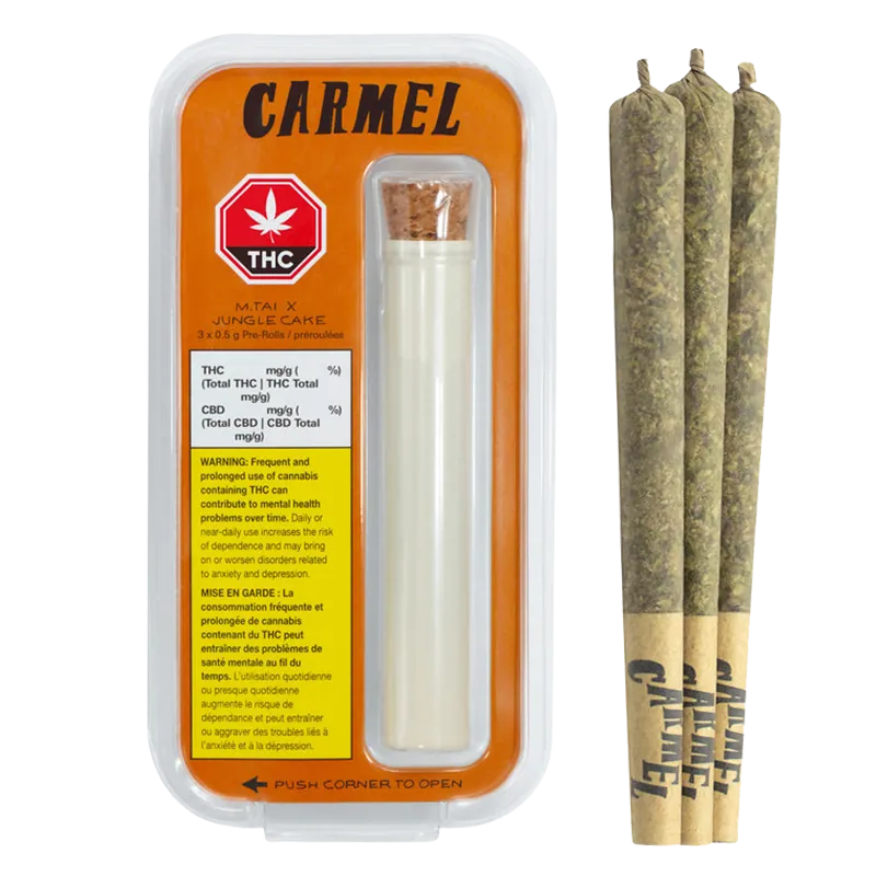 Carmel 1.5 g M.Tai X Jungle Cake PR 3 x 0.5 g Pre-Rolls