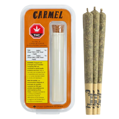 Carmel 1.5 g M.Tai X Jungle Cake PR 3 x 0.5 g Pre-Rolls