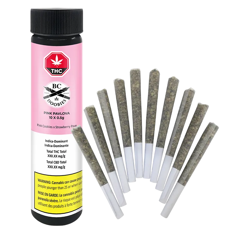 BC Doobies 5 g Pink Pavlova PR 10 x 0.5 g Pre-Rolls