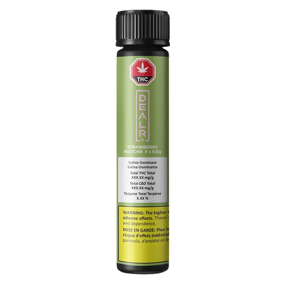Dealr 2.5 g Strawberry Matcha PR 5 x 0.5 g Pre-Rolls