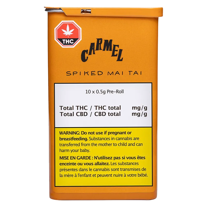 Carmel 5 g Spiked Mai Tai PR 10 x 0.5 g Pre-Rolls