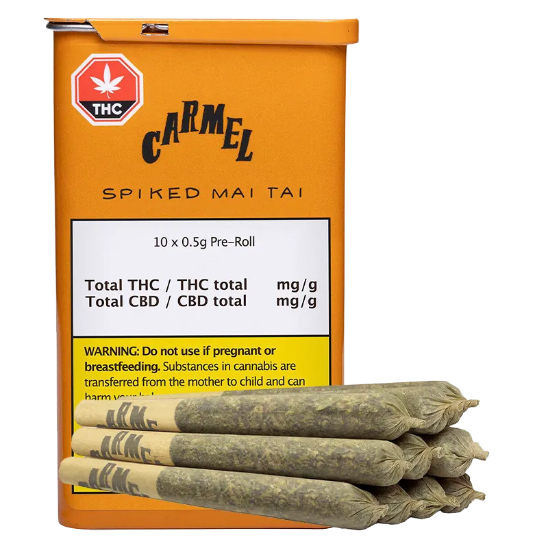 Carmel 5 g Spiked Mai Tai PR 10 x 0.5 g Pre-Rolls