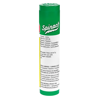 Spinach 2 g OG Kush PR 2 x 1 g Pre-Rolls