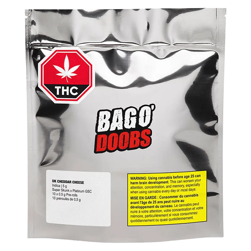 Big Bag O' Buds 5 g UK Cheddar Cheese PR 10 x 0.5 g Pre-Rolls