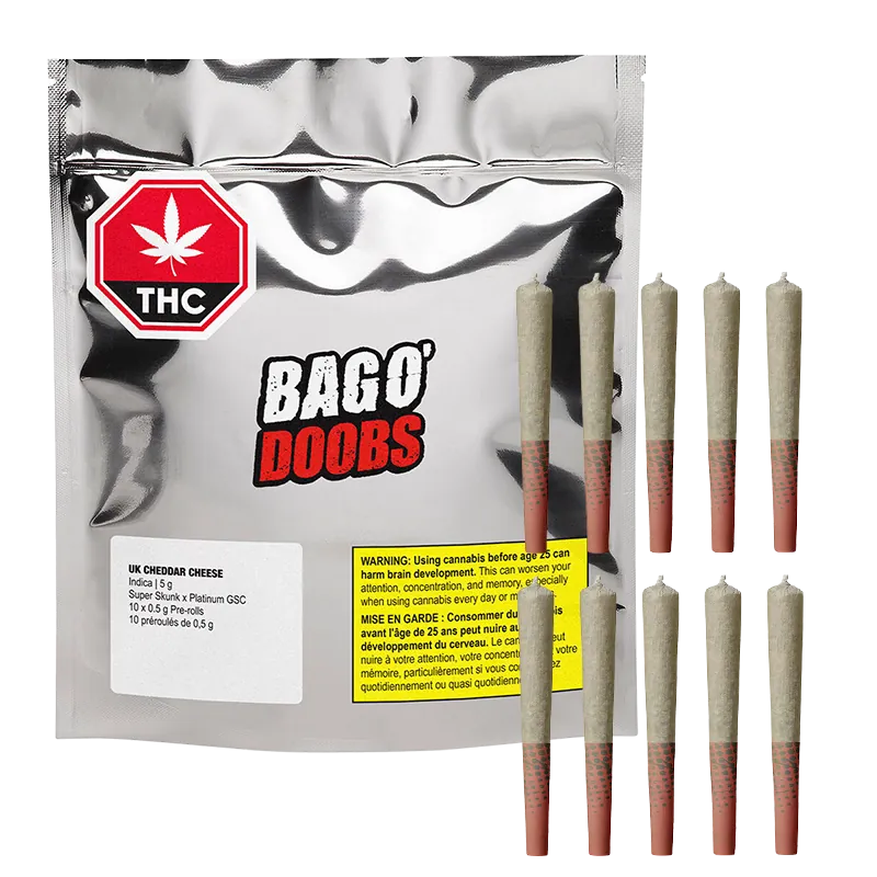 Big Bag O' Buds 5 g UK Cheddar Cheese PR 10 x 0.5 g Pre-Rolls