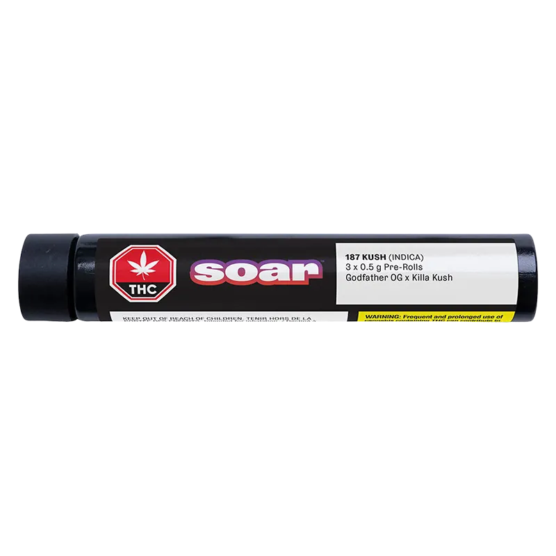Soar 1.5 g 187 Kush PR 3 x 0.5 g Pre-Rolls