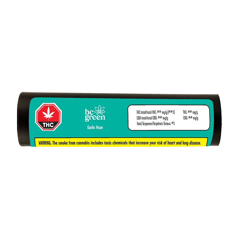 BC Green 5 g Garlic Haze PR 10 x 0.5 g joints