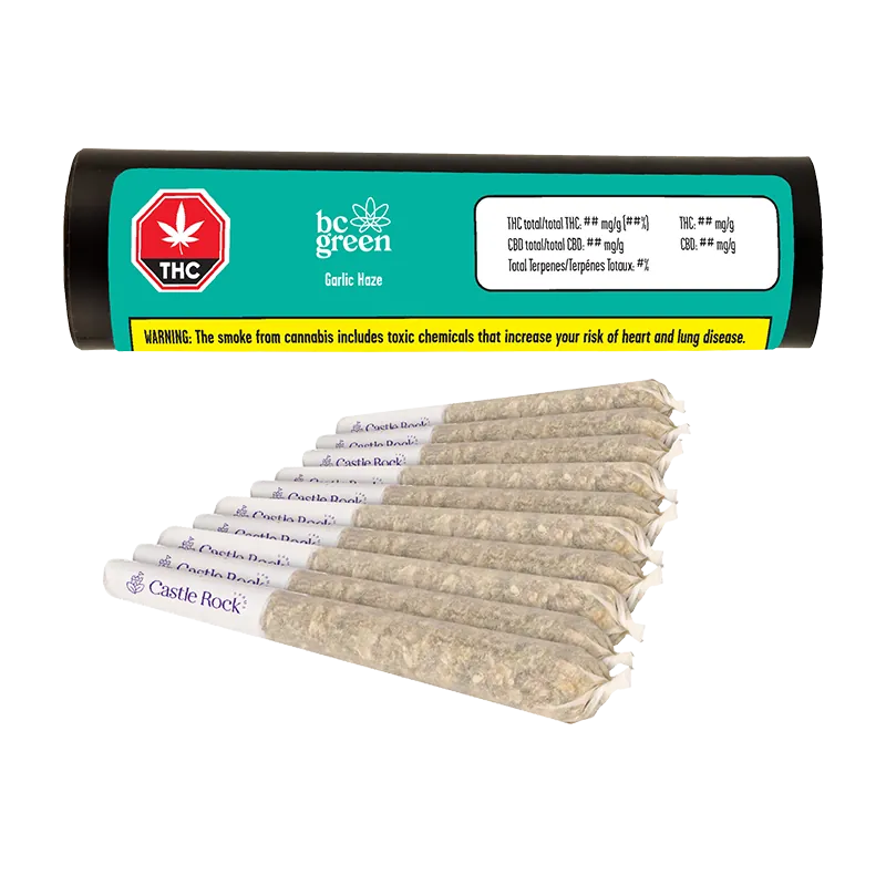BC Green 5 g Garlic Haze PR 10 x 0.5 g Pre-Rolls