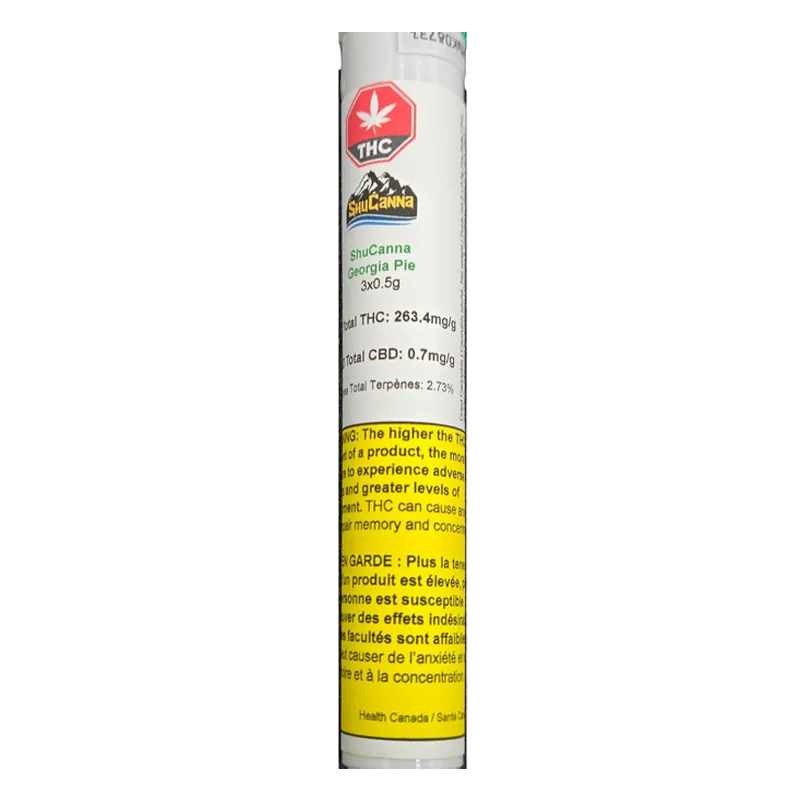 Shucanna 1.5 g Shucanna Georgia Pie PR 3 x 0.5 g Pre-Rolls